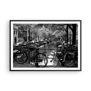 Plakat i sort ramme - En meget hollandsk udsigt - 100x70 cm