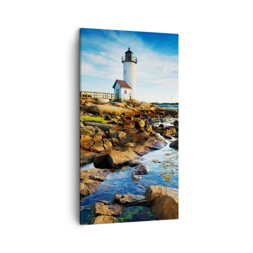 Lærredstryk - Billede på lærred - Vend tilbage med glæde, jeg ser frem til - 45x80 cm