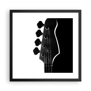 Plakat i sort ramme - Stilhed i klipper  - 40x40 cm