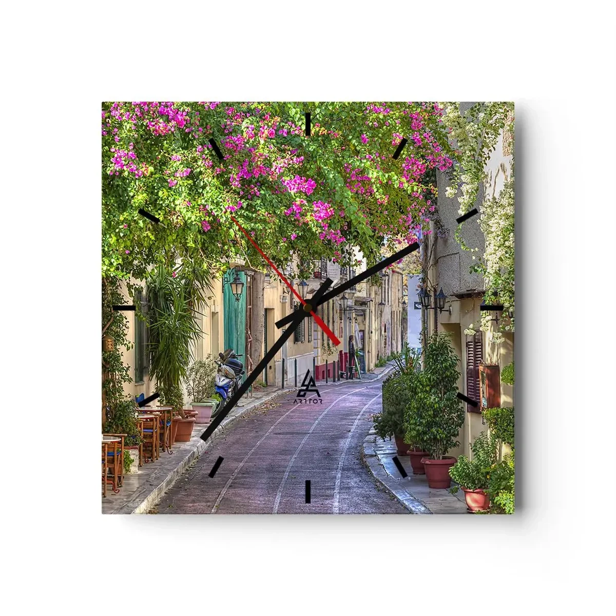 Vægur, Uret - En blomstrende gyde - 40x40 cm