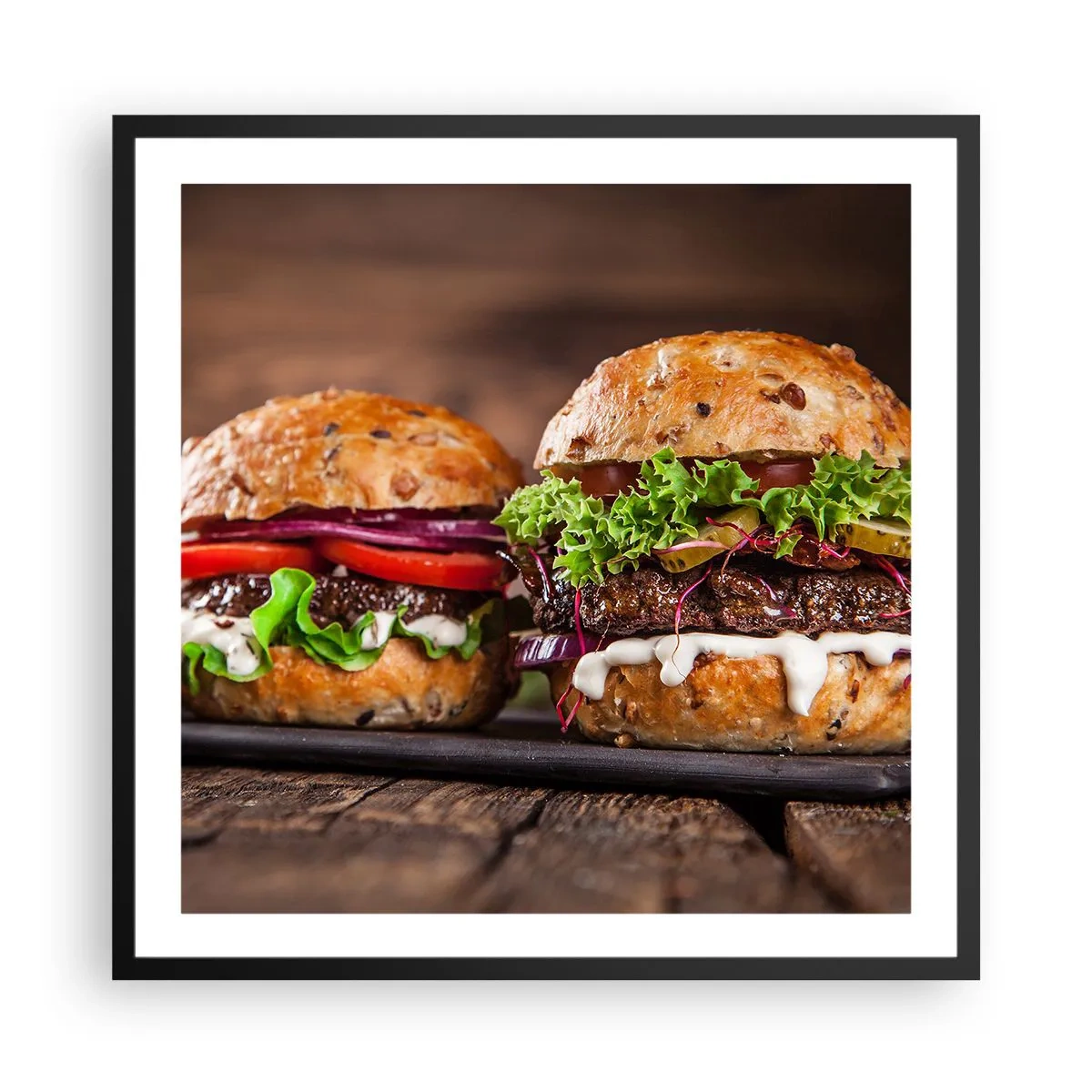 Plakat i sort ramme - American dream - 60x60 cm