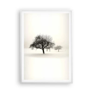 Plakat i hvid ramme - Vintersøvn - 70x100 cm