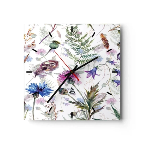 Vægur, Uret - Polsk herbarium - 40x40 cm