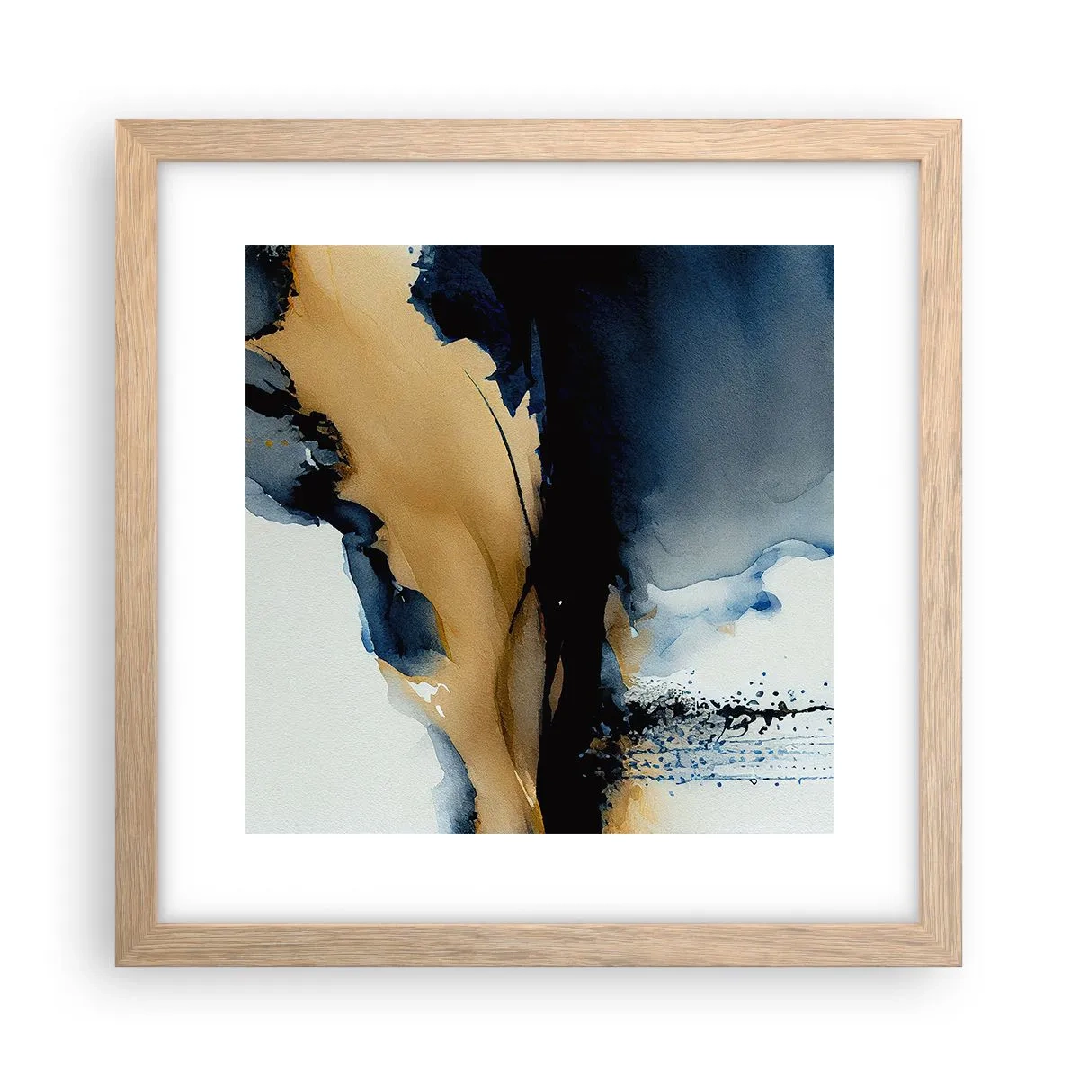 Plakat i ramme af lyst egetræ - Bag sløret - 30x30 cm