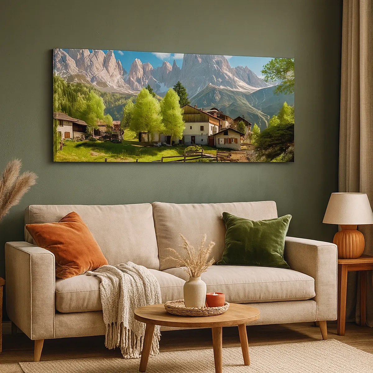 Lærredstryk - Billede på lærred - Alpeidyl - 30x30 cm