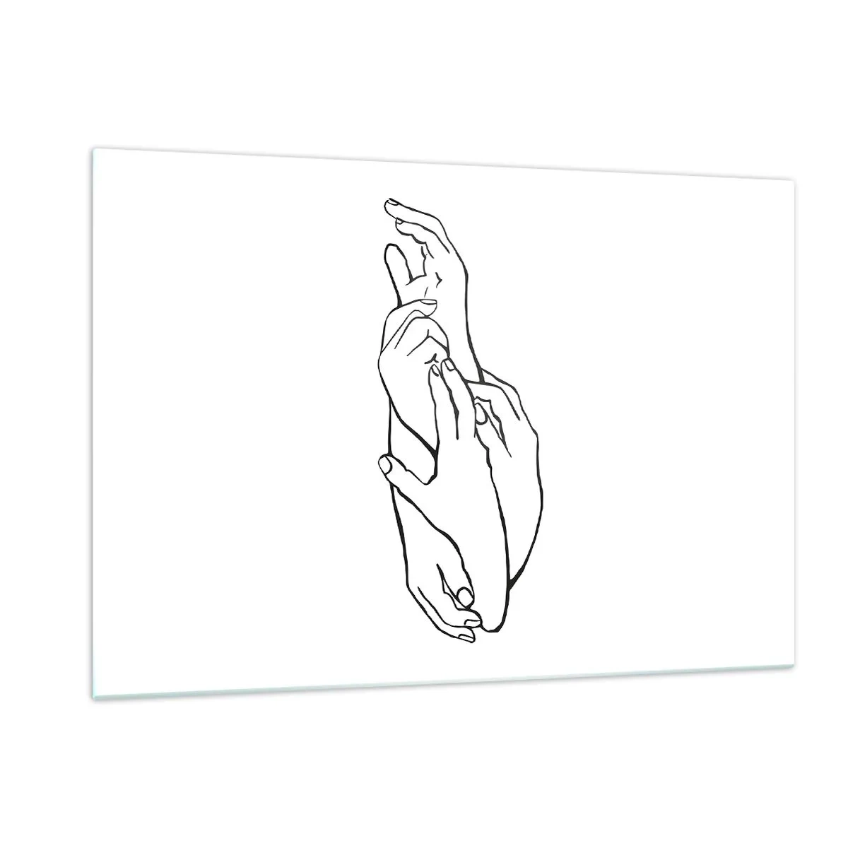 Billede på glas - God berøring - 120x80 cm