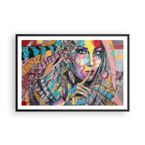 Plakat i sort ramme - Vær tavs, indtil du forstår - 91x61 cm