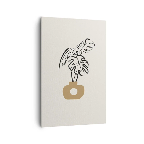 Lærredstryk - Billede på lærred - Monstera - udsmykning af huset - 80x120 cm