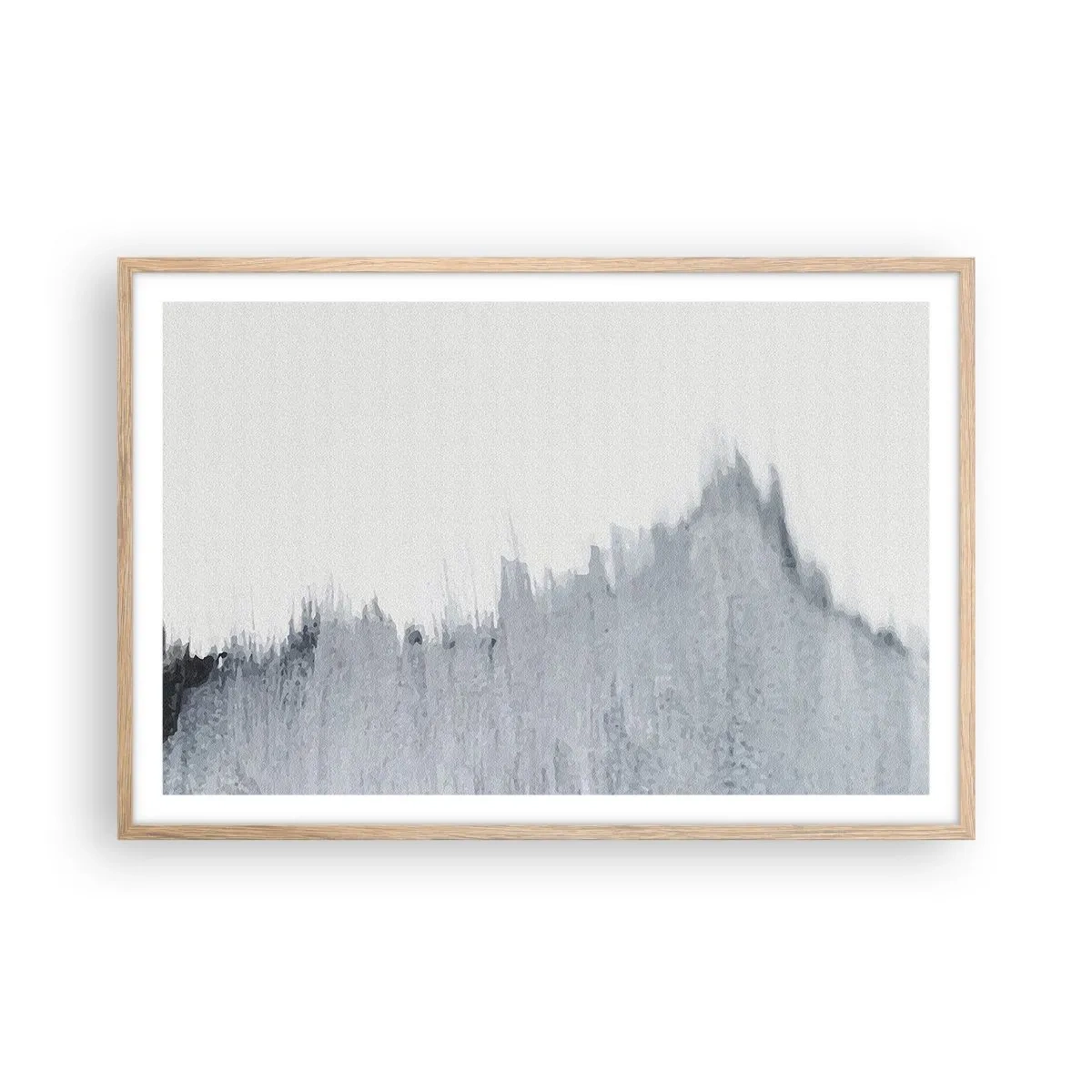 Plakat i ramme af lyst egetræ - Mystisk plade - 91x61 cm