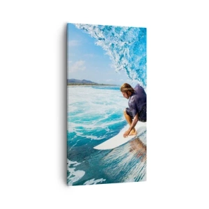 Lærredstryk - Billede på lærred - Danser med bølgerne - 55x100 cm