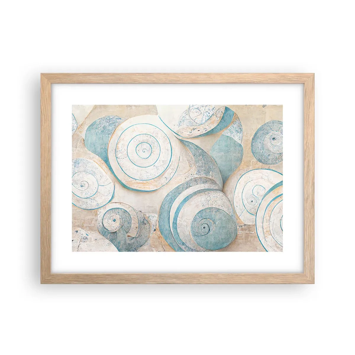 Plakat i ramme af lyst egetræ - Hvad gemmer skallen på? - 40x30 cm