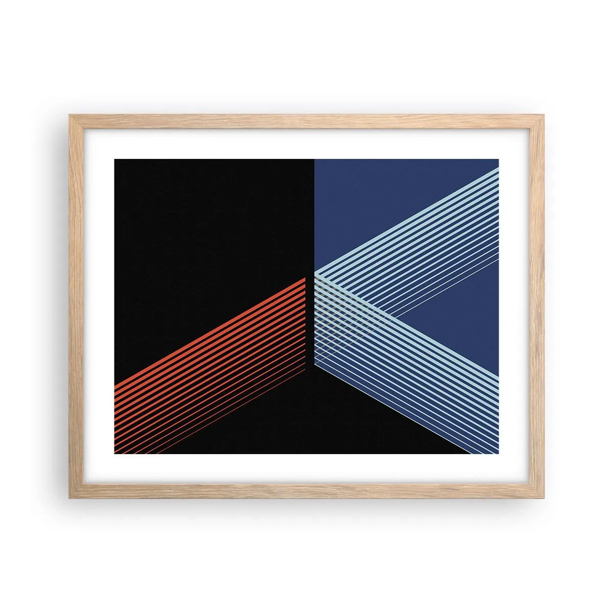 Plakat i ramme af lyst egetræ - En simpel historie - 50x40 cm