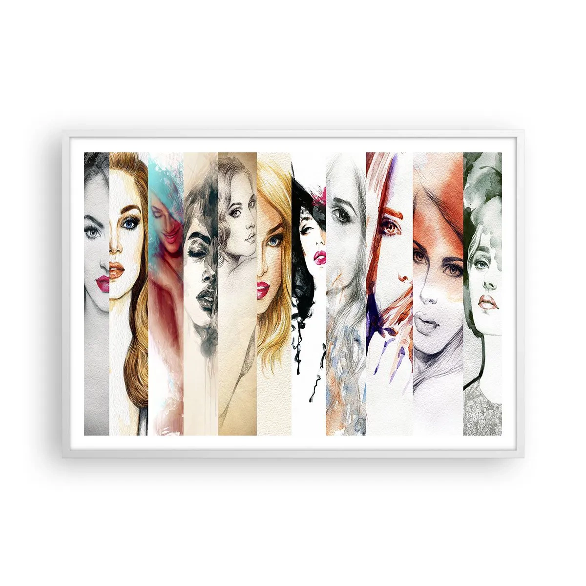 Plakat i hvid ramme - Og det er altid DIG - 100x70 cm