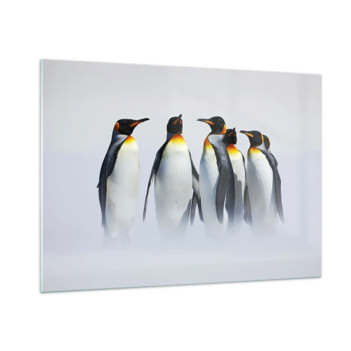Billede på glas - Møde i aftenkjole - 100x70 cm