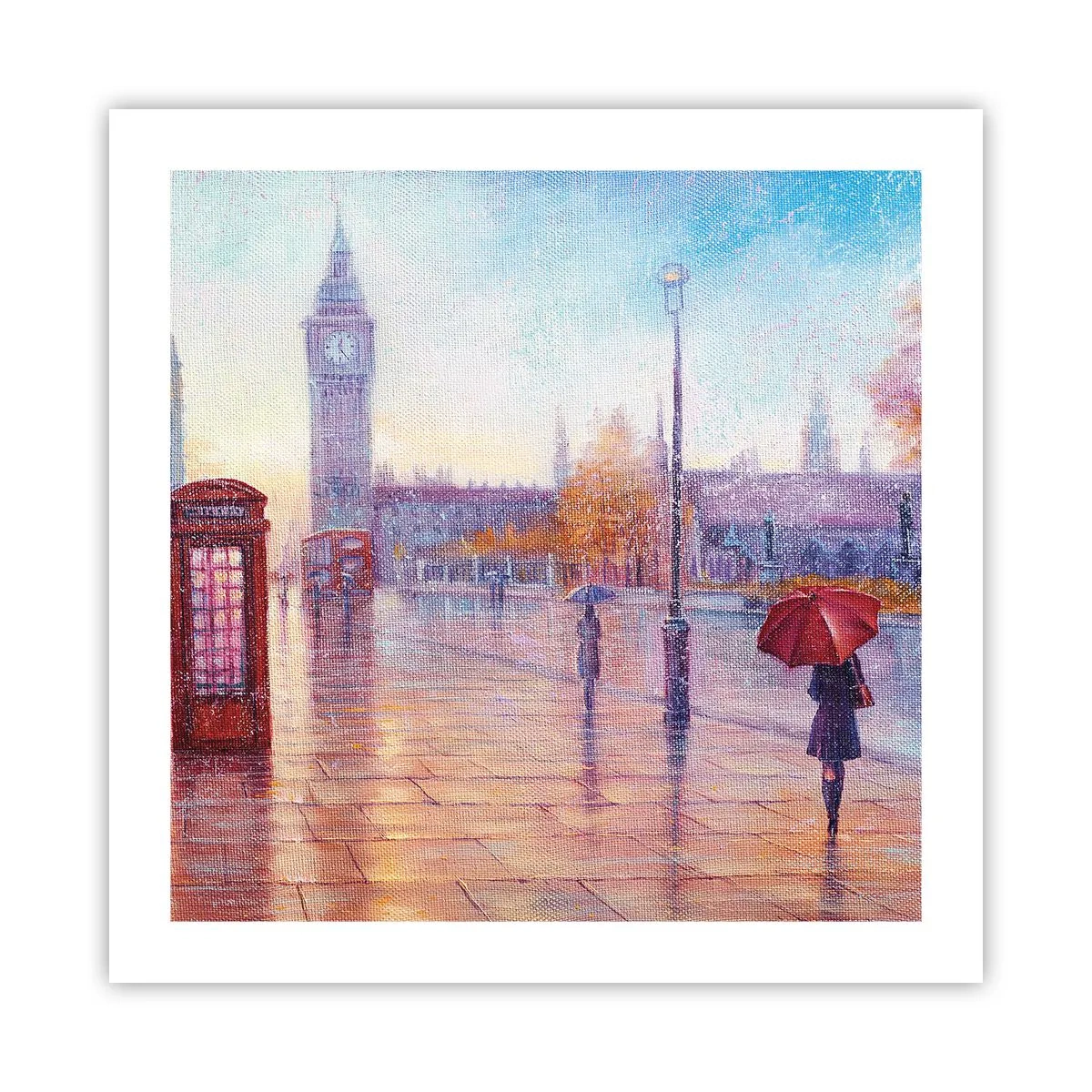 Plakat - En efterårsdag i London - 50x50 cm