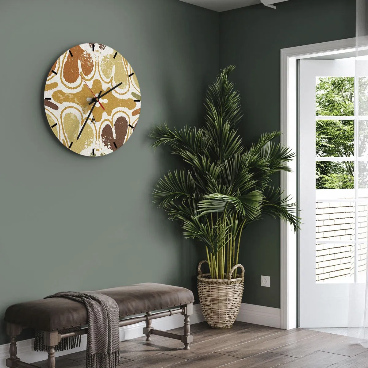 Vægur, Uret - Sentimental abstraktion - 40x40 cm