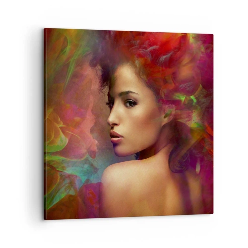 Lærredstryk - Billede på lærred - Smukkere end en regnbue, sart som tåge - 50x50 cm