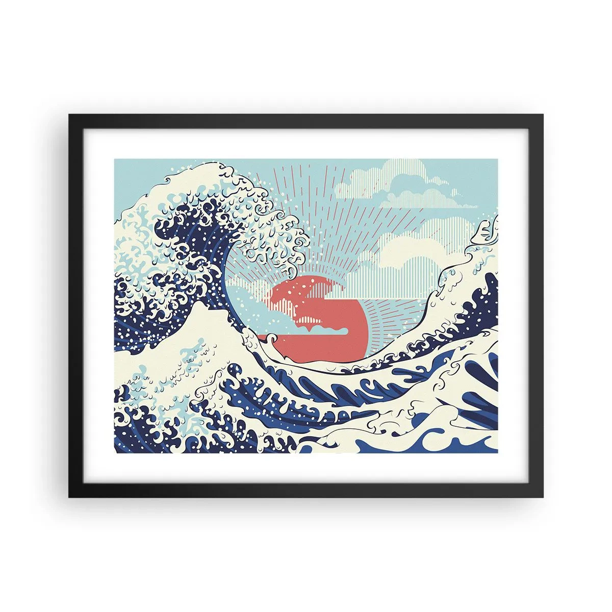 Plakat i sort ramme - Fra japanske inspirationer - 50x40 cm