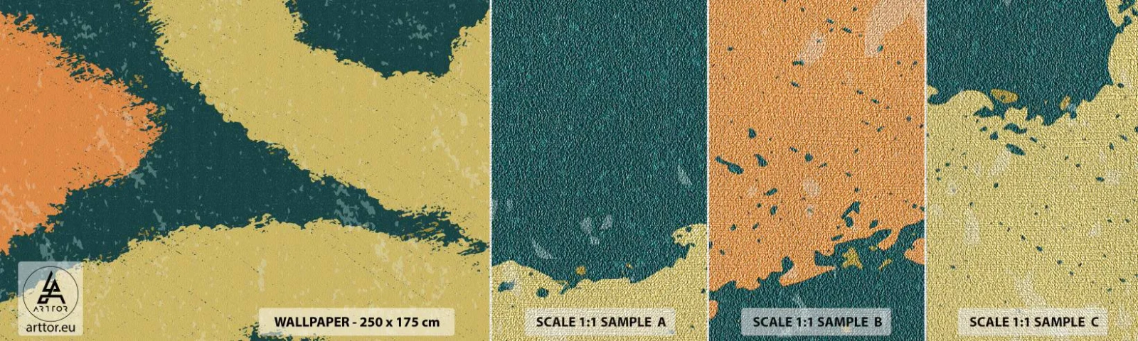 Prøve Fototapet Premium Canvas - Abstraktion - i slowmotion - Abstraktion, Stykke, Ældret - 100x30 cm