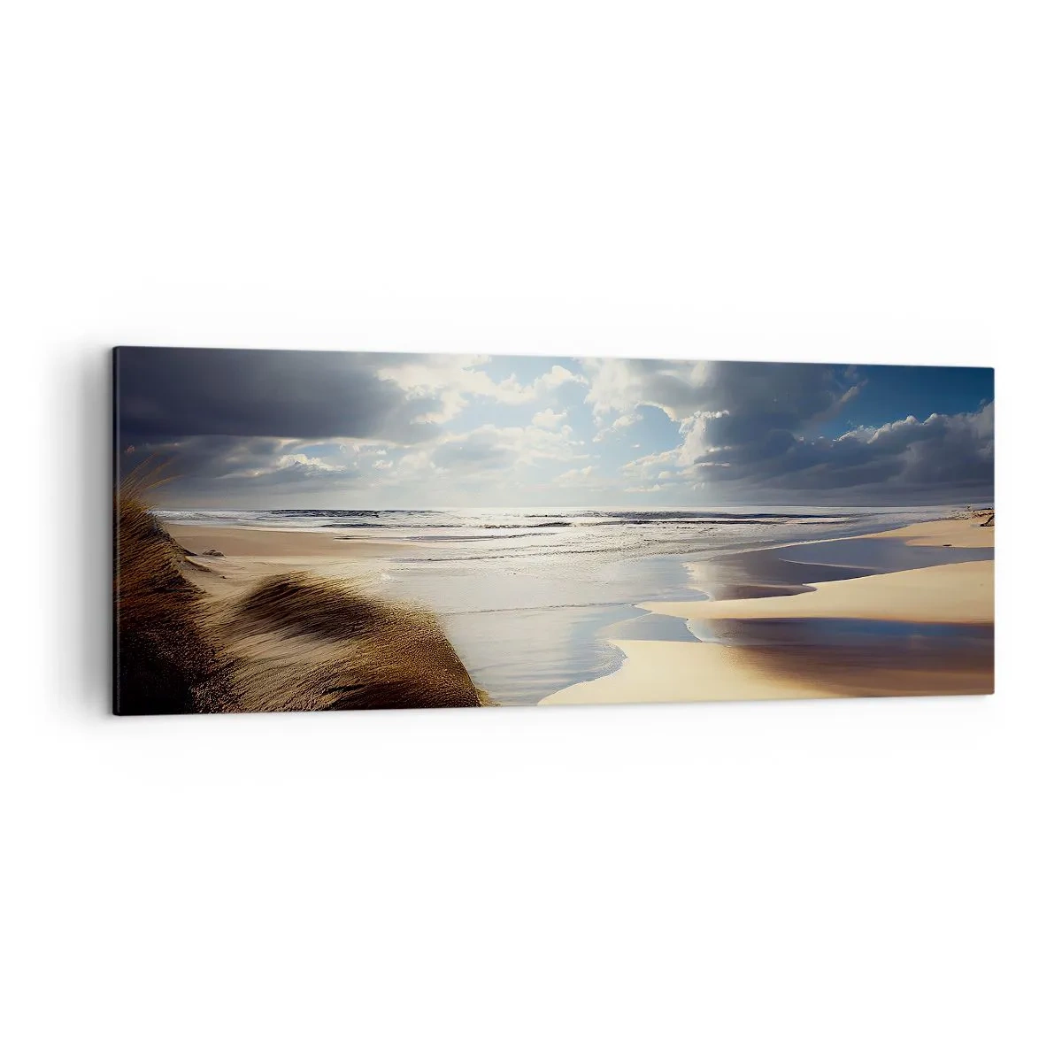 Lærredstryk - Billede på lærred - Strand, vild strand - 140x50 cm