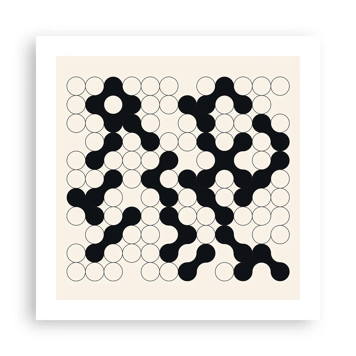 Plakat - Kinesisk spil - variation - 50x50 cm