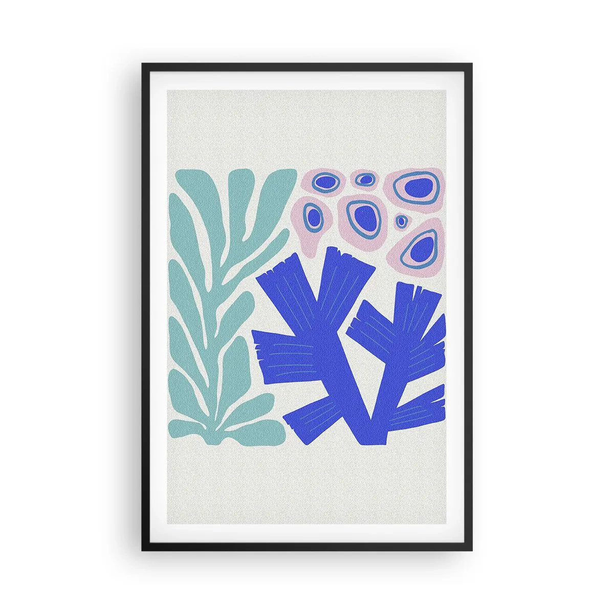 Plakat i sort ramme - Undervands have - 61x91 cm