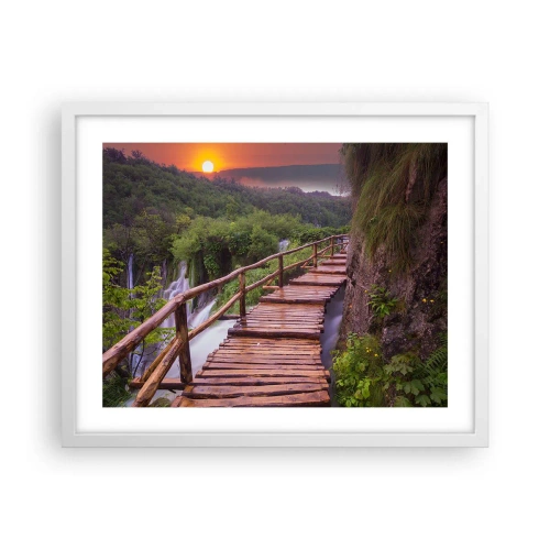 Plakat i hvid ramme - En utrolig skønhed - 50x40 cm