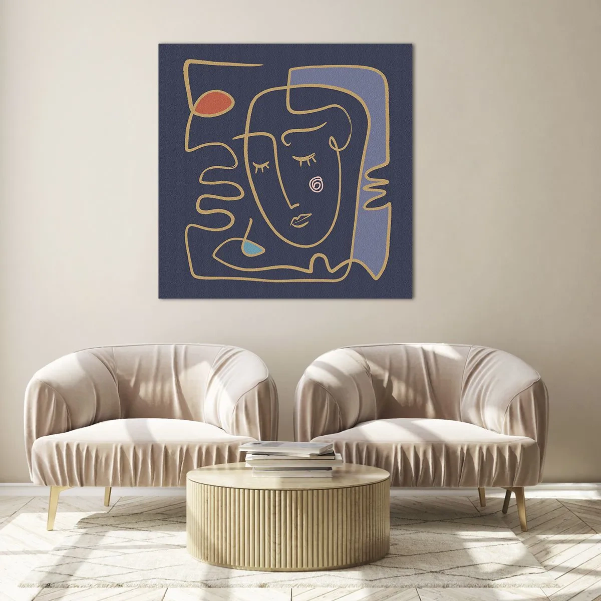 Billede på glas - I drømmerier - 60x60 cm