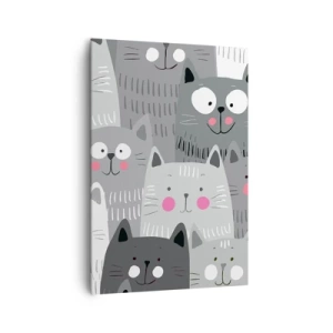 Lærredstryk - Billede på lærred - Kattens verden - 70x100 cm