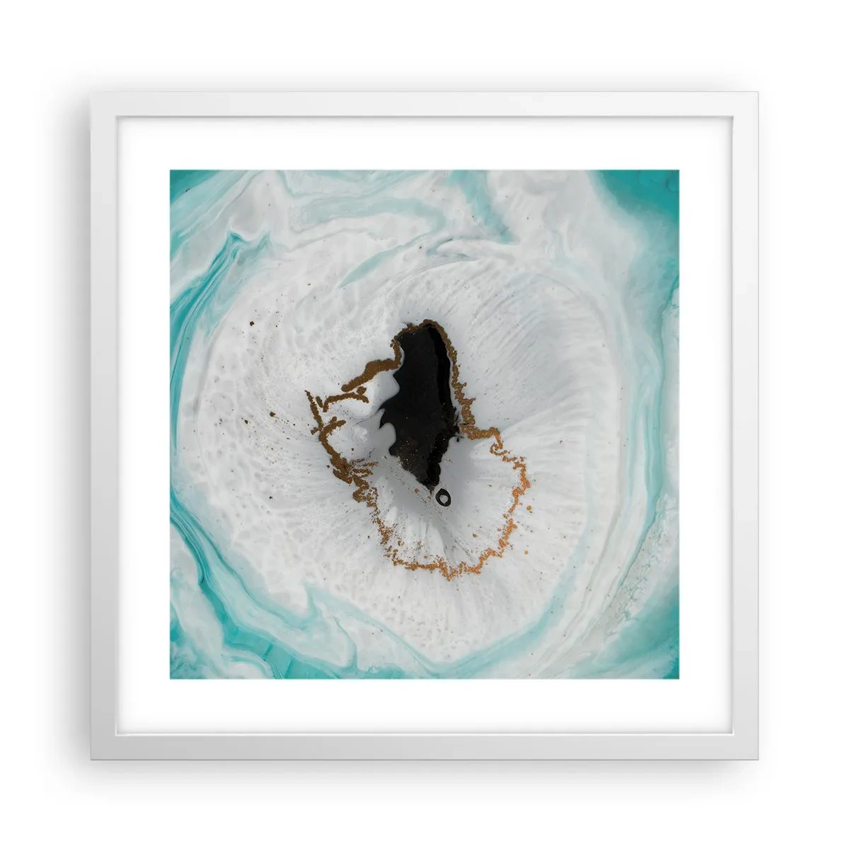 Plakat i hvid ramme - Kom indenfor - 40x40 cm