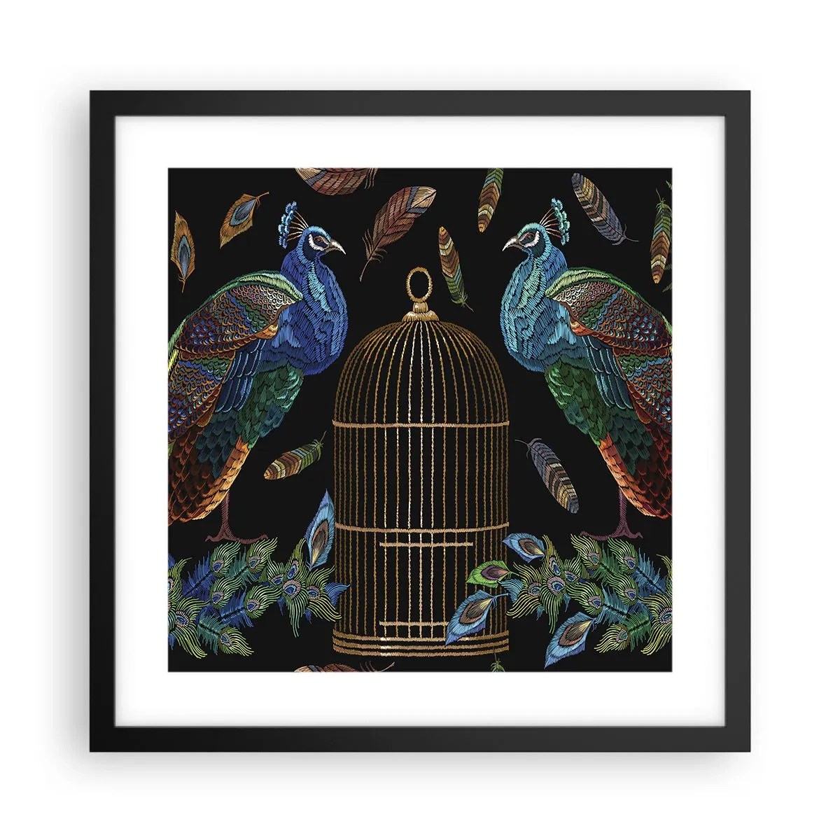 Plakat i sort ramme - I kongelige gevandter - 40x40 cm