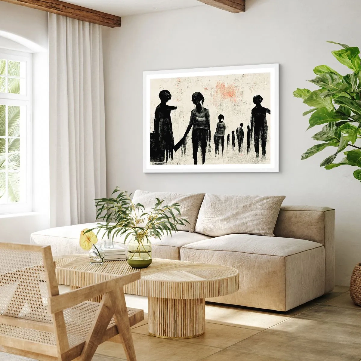 Plakat i hvid ramme - Mod ensomhed - 100x70 cm