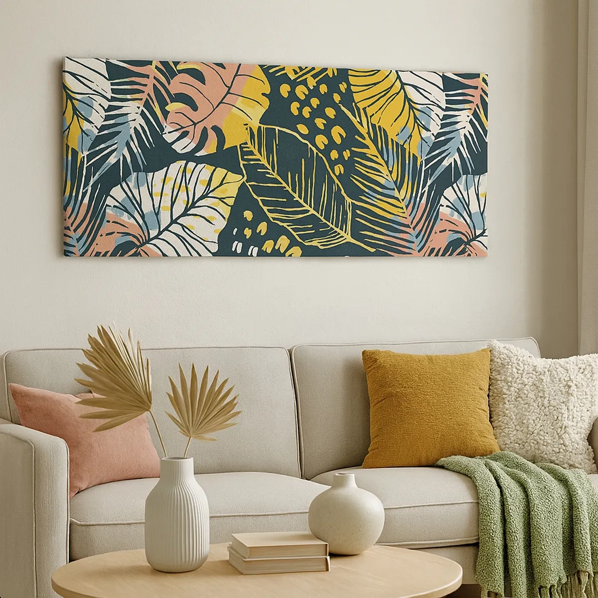 Lærredstryk - Billede på lærred - Løvrig fantasi - 30x30 cm