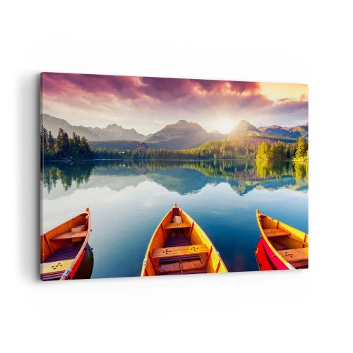 Lærredstryk - Billede på lærred - Intet imod naturen - 100x70 cm