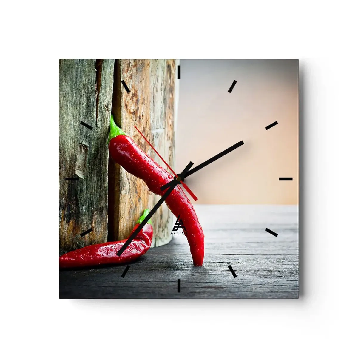 Vægur, Uret - Red hot chili peppers - 30x30 cm