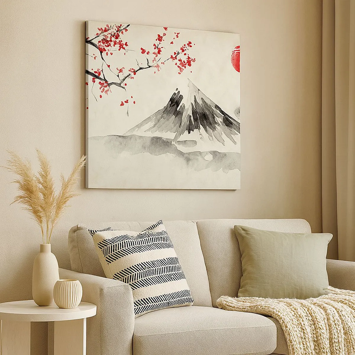 Lærredstryk - Billede på lærred - Bliv forelsket i Japan - 30x30 cm