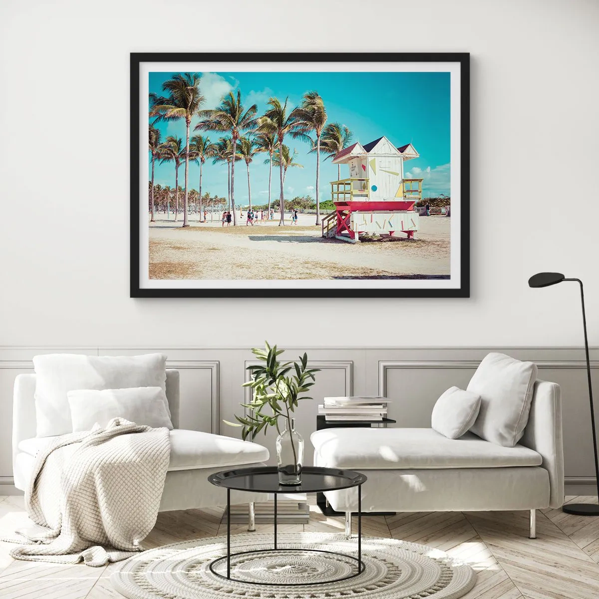 Plakat i sort ramme - En smuk dag foran dig - 100x70 cm