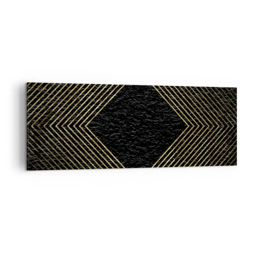 Lærredstryk - Billede på lærred - Geometri i glamour-stil - 140x50 cm