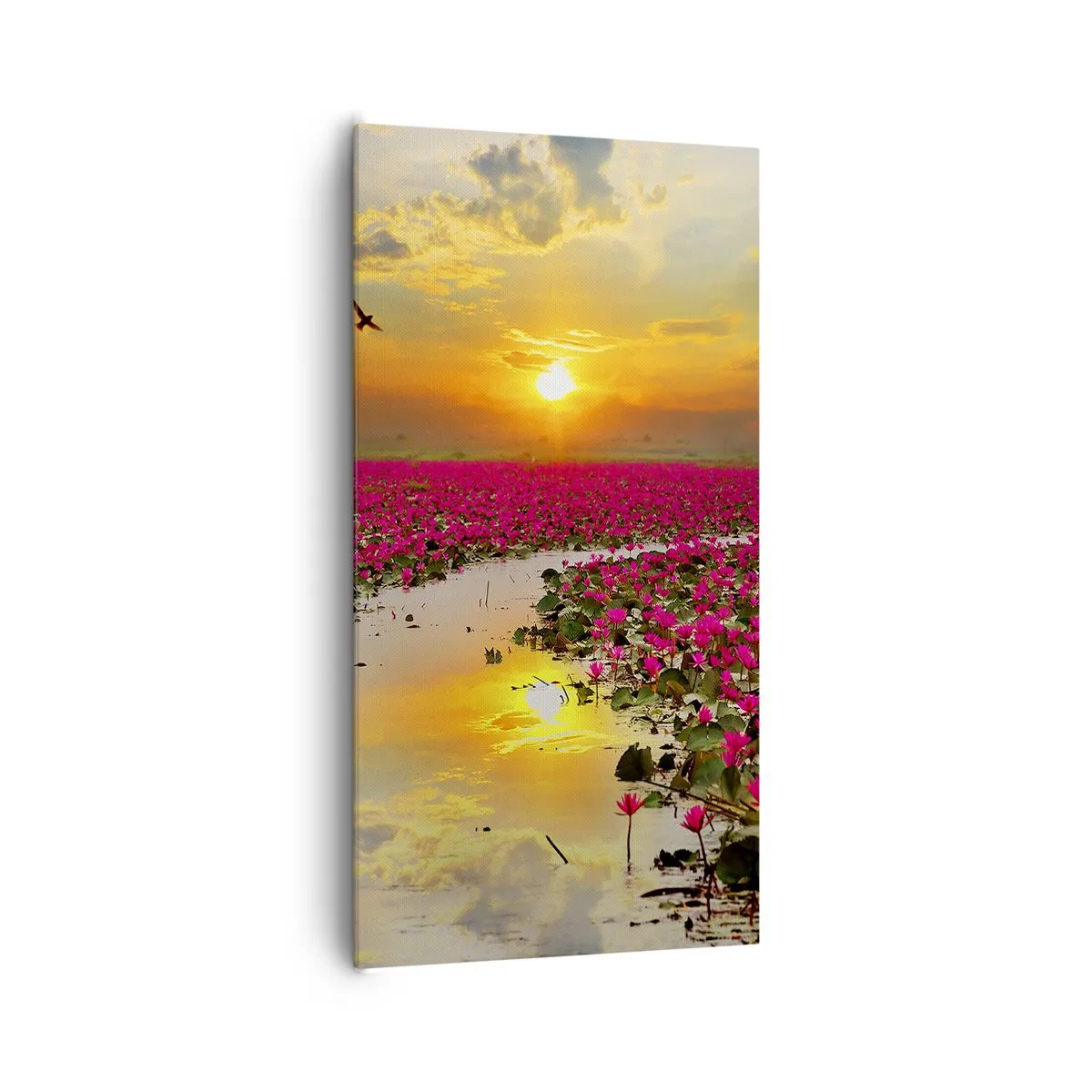 Lærredstryk - Billede på lærred - Søens hemmelige liv - 65x120 cm