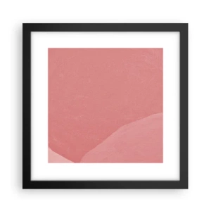 Plakat i sort ramme - Organisk komposition i pink - 30x30 cm