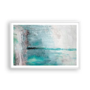 Plakat i hvid ramme - Horisontalt med blå farve - 91x61 cm