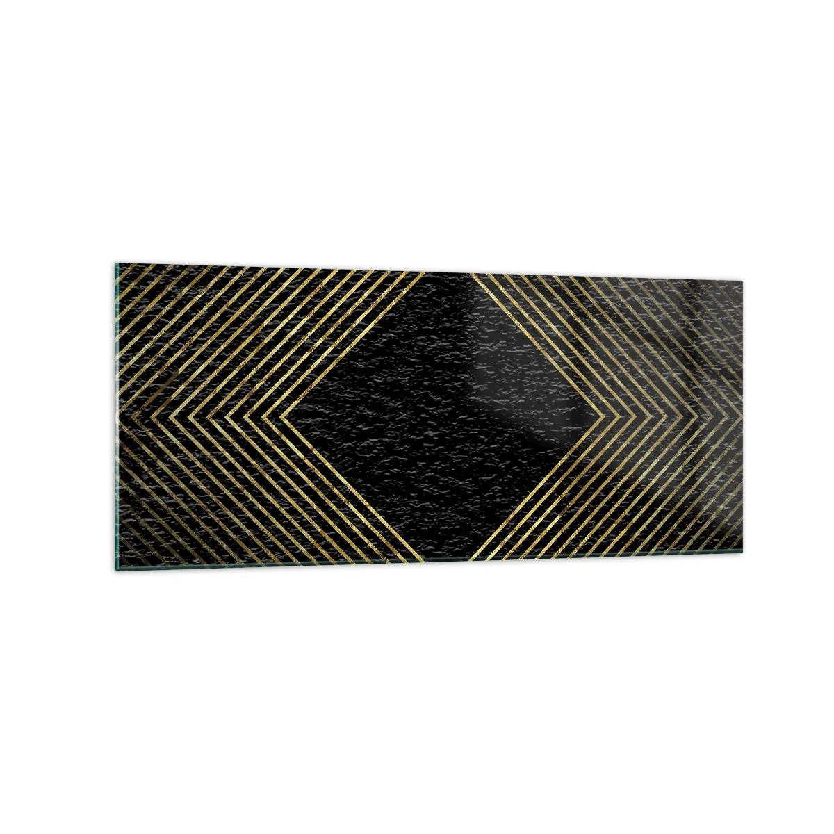 Billede på glas - Geometri i glamour-stil - 120x50 cm