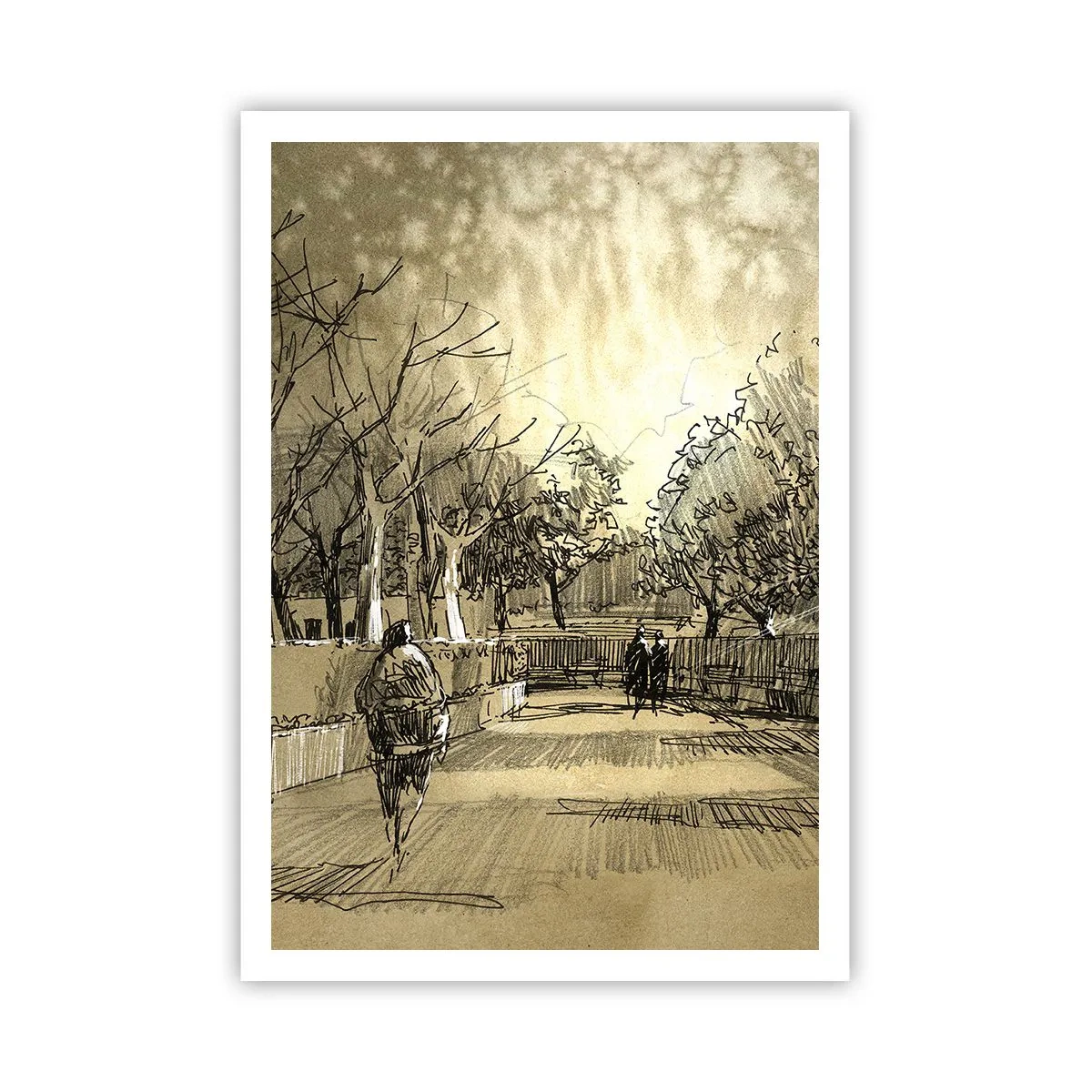 Plakat - Et øjeblik med fjer - 70x100 cm