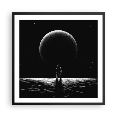 Plakat i sort ramme - Ansigt til ansigt - 60x60 cm