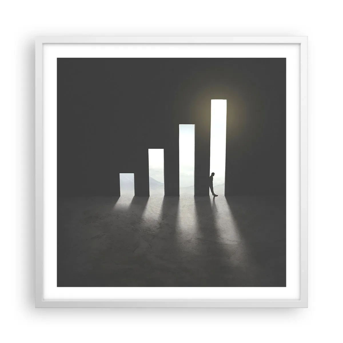 Plakat i hvid ramme - Succes - et indtryk - 60x60 cm