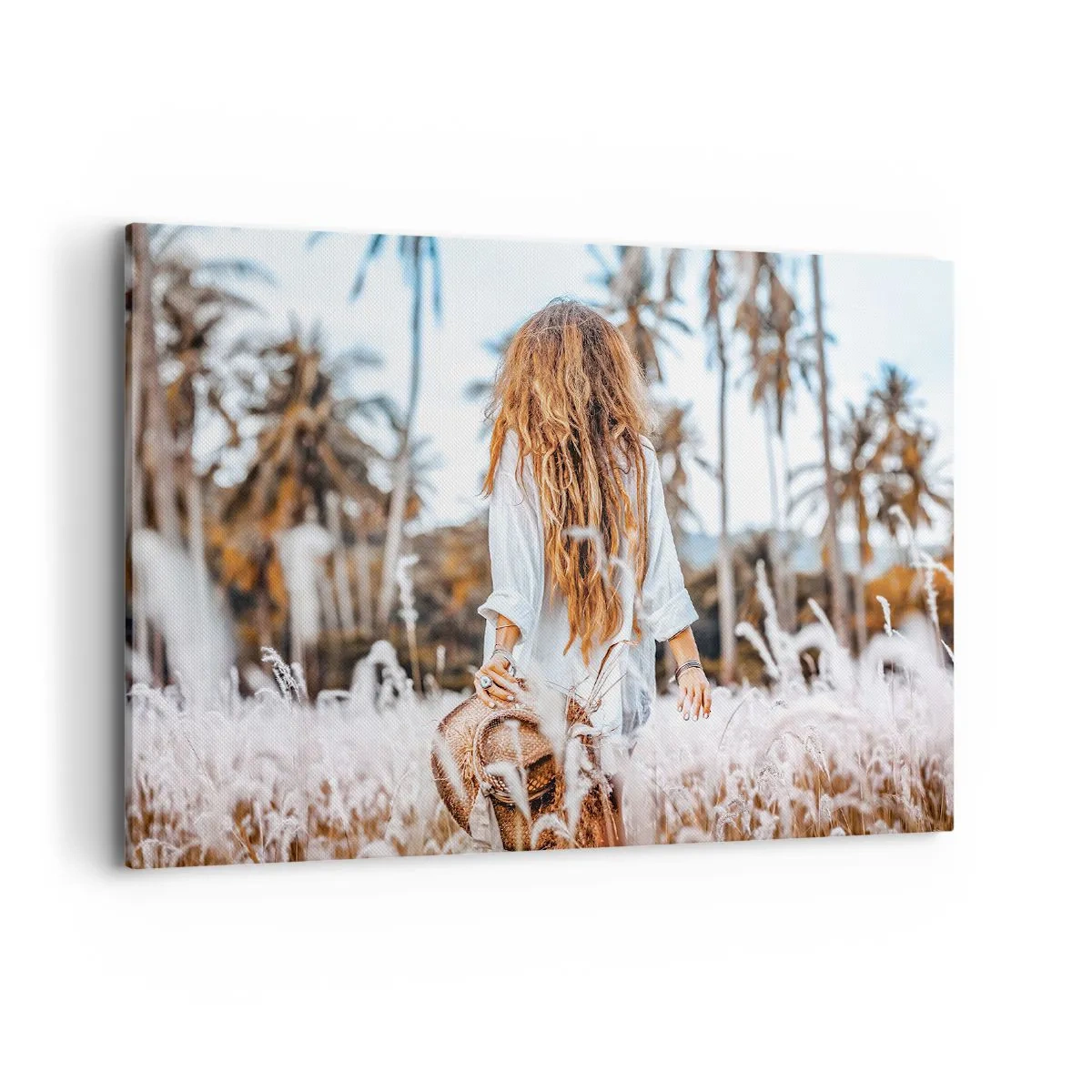 Lærredstryk - Billede på lærred - Født af græsdun - 100x70 cm