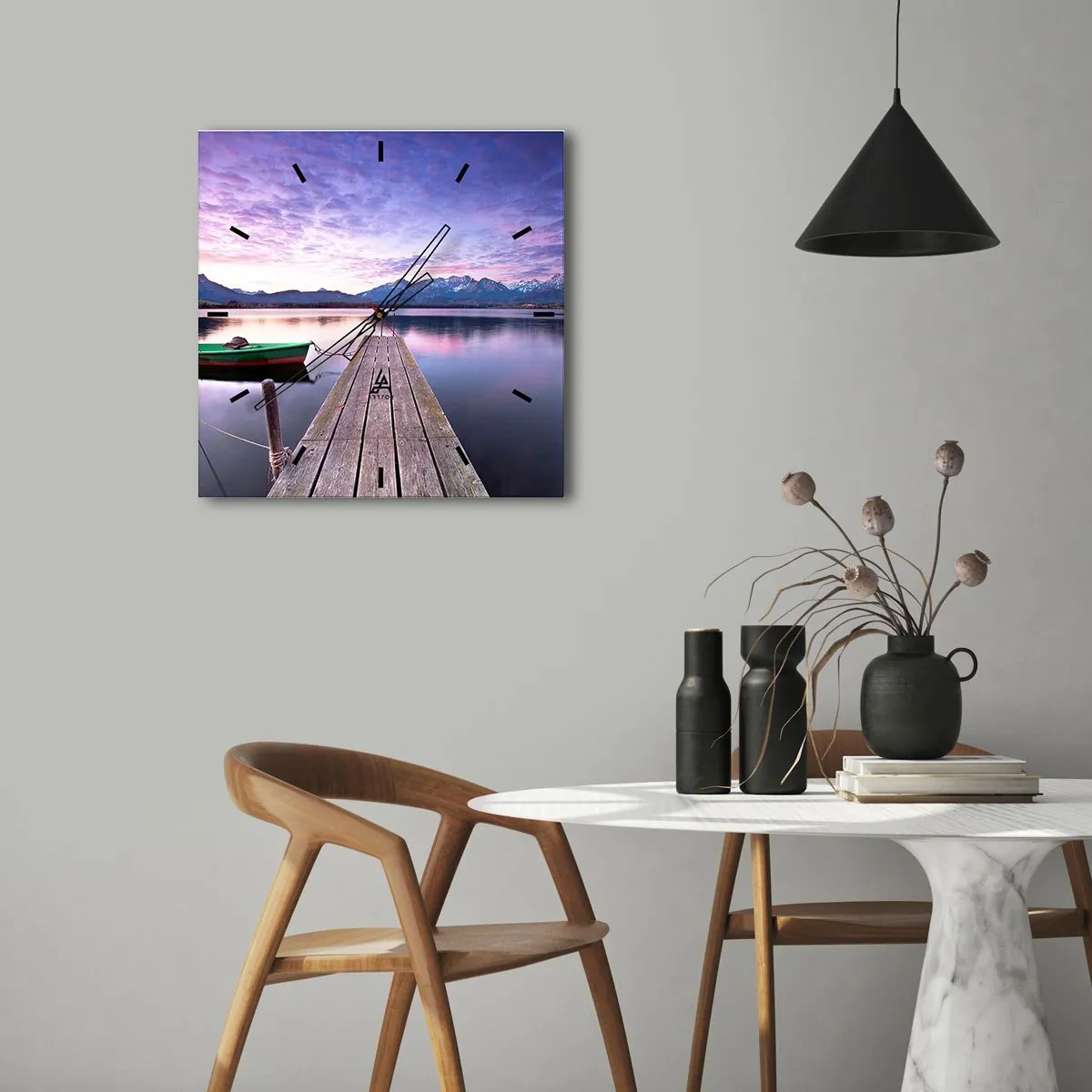 Vægur, Uret - Venskabelig stilhed - 40x40 cm