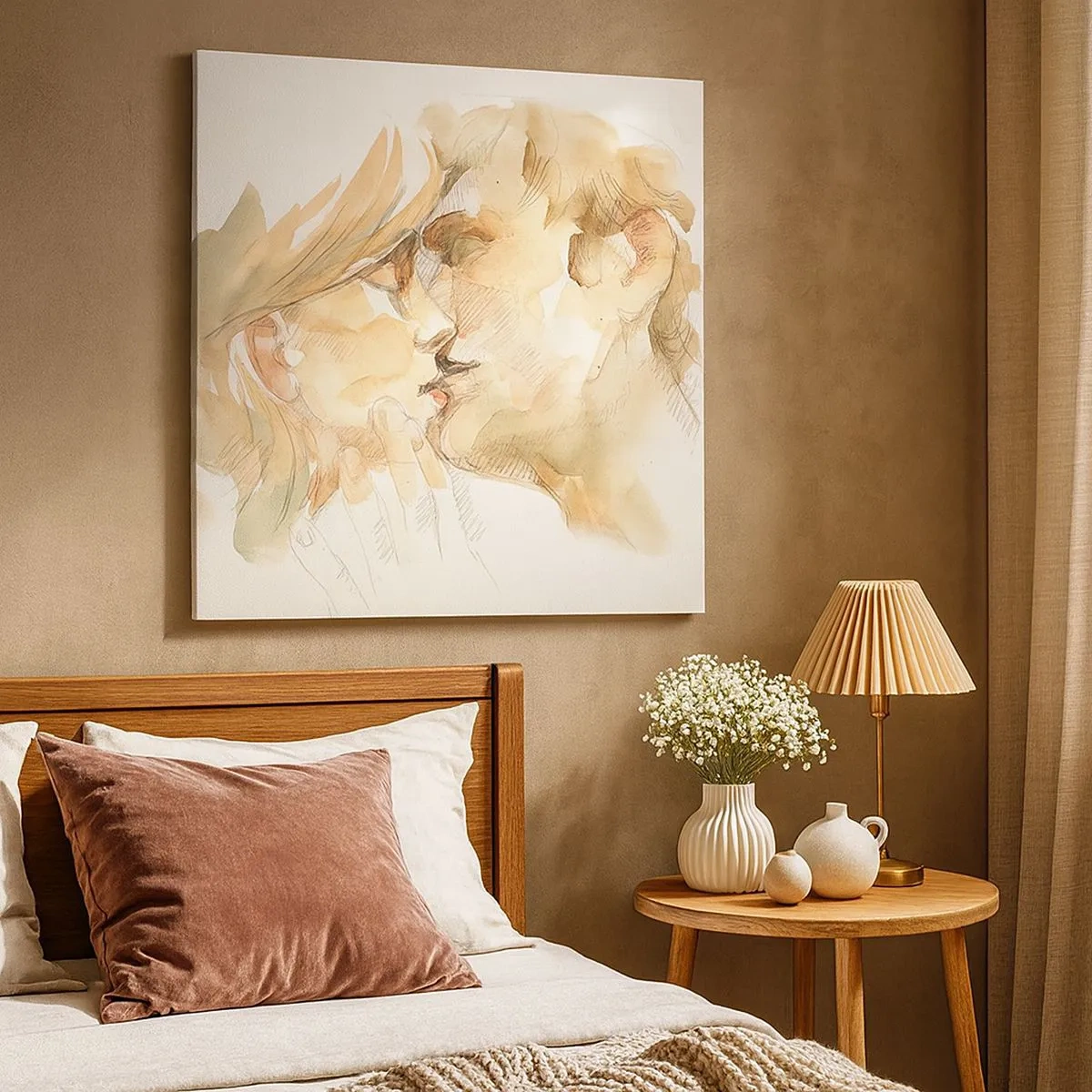 Lærredstryk - Billede på lærred - Den fundne halvdel? - 30x30 cm