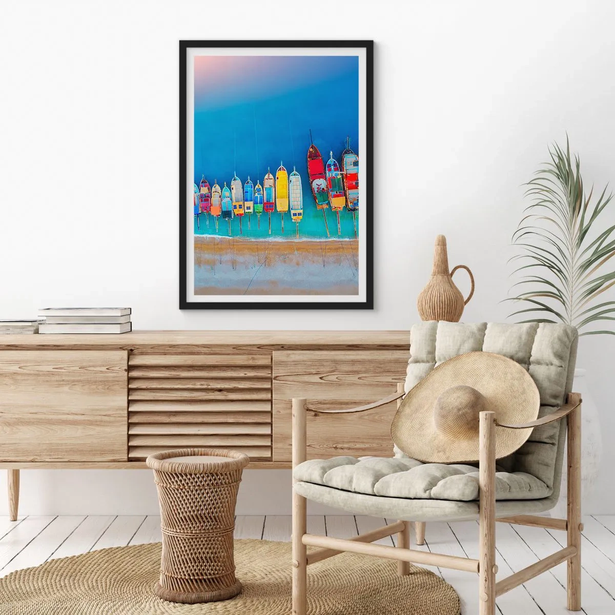 Plakat i sort ramme - Fra et fugleperspektiv - 40x50 cm