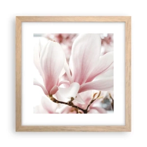 Plakat i ramme af lyst egetræ - Ømhedens umådelighed - 30x30 cm